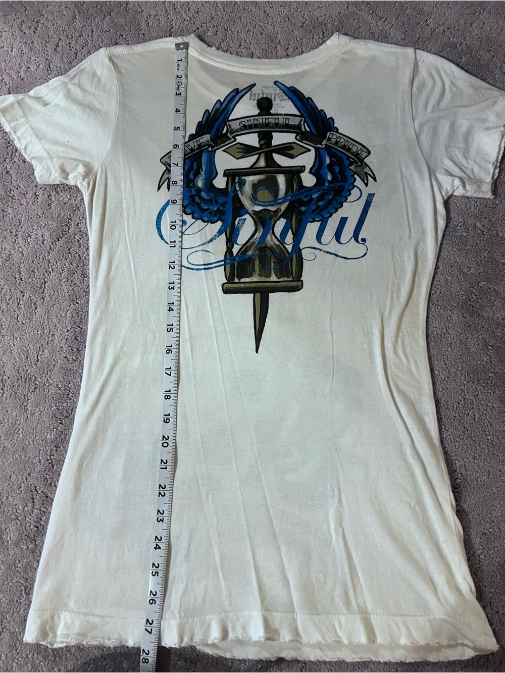 EUC! Lot of 4 “Sinful” By Affliction Brand Women’s Shirts Size Large - Picture 16 of 16